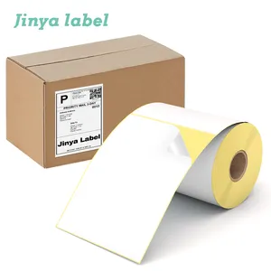 70G Top Thermal Paper Hot Melt Adhesive with Glassine Liner Custom Blank Sticker in Custom Color Size for Shipping Packages