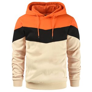 Men's Casual Long Sleeve Pullover Fleece Hoodie Novelty Color Block Design Plus Size <b>Maternity</b> Features <b>Winter</b> Seamless Pocket - Product Image 6