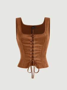 Corset en cuir véritable parfait pour l'entraînement à la taille et le style végétalien Edgy Chic et sans cruauté Élégance intemporelle - Product Image 4