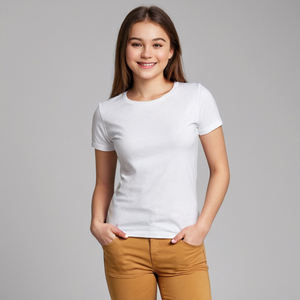 T-shirt classique pour filles en tissu doux et respirant, construction durable, confort doux pour la peau, adapté à un usage décontracté - Product Image 3