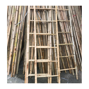 Decorative Bamboo <b>Ladder</b> Handmade Wooden <b>Rack</b> For Displaying <b>Towels</b> Or Blankets Wall Leaning Custom Size Eco-Friendly Option - Product Image 5