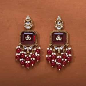 Hermosos pendientes de araña de moda occidental Indo con chapado en Mehndi a un precio razonable - Product Image 2