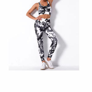 Premium quality fitness wear legging and sports bra two piece set <b>Skort</b> Red breathable sublimation 2piece <b>womens</b> set - Product Image 6