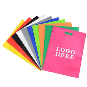Custom Pink Nonwoven Shopping <b>Bag</b> with Patch Handle Reusable for Business Gift Use - Product Image 3