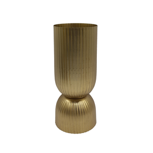 Ensemble de décoration de salon de 2 vases à fleurs en métal couleur bleue Pot de fleurs au design moderne pour la maison décor de table fait à la main - Product Image 4