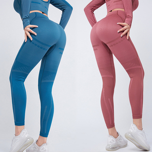 Vente en gros sur mesure Vêtements de yoga sport pour femmes pêche Hip Lift Fitness Taille haute Ensemble de pantalons de yoga de forme élastique serrée - Product Image 1