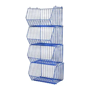 Multi-Color Metal Wire Storage <b>Basket</b> Large Kitchen Organizer and Utensil Storage Solution - Product Image 3