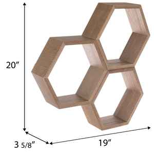Étagère murale à trois niveaux en bois Art Déco populaire pour plantes et livres par Z F Craft Impex Easter - Product Image 3