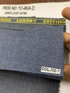 Tissus de fermeture Giorgio de 58 largeurs de qualité supérieure pour hommes et dames Tissus de costume en poly viscose utilisés en provenance de l'Inde - Product Image 5