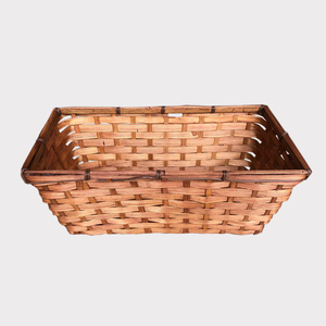 Venta al por mayor de fábrica, cesta de almacenamiento de bambú con asas, regalo de Navidad, bandeja de mimbre para el hogar, cocina, uso artesanal en caja para bebé - Product Image 5