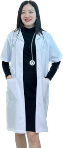 Manteau de laboratoire de longueur personnalisée anti-rides direct d'usine meilleur prix uniformes médicaux à la mode uniformes d'hôpital de médecin - Product Image 3