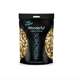 Wonderful Pistachios In <b>Shell</b>, <b>Lightly</b> Salted Nuts, 16 Ounce Resealable Bag - Product Image 1