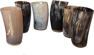 Recién llegado, vasos de chupito vikingo con cuernos vikingos hechos a mano, taza de cuerno Original del fabricante indio de ágata - Product Image 5