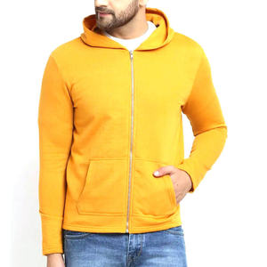 Sweat à capuche zippé pour homme, automne-hiver, coton mélangé, basique, surdimensionné, épais, entièrement zippé, 500GSM, 100% coton, logo de marque personnalisé - Product Image 1
