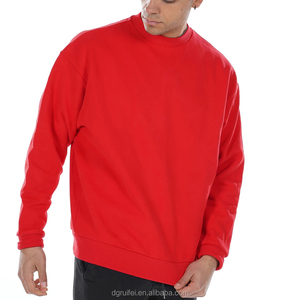 Sweat-shirt basique à col rond en coton épais 100 % doublé, prix de gros, logo personnalisé, entièrement imprimé - Product Image 4