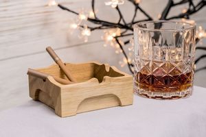 NOUVEAU ARRIVÉ MEILLEURE QUALITÉ MODERNE EPOXY MOODEN Résine Epoxy & Bois Cendrier Joint Couleur Personnalisée Logo Portable Intérieur et Extérieur - Product Image 6