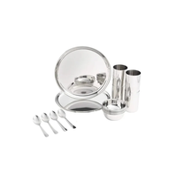 Styles Forme Ronde En Acier Inoxydable Assiettes Restaurant Maison Dîner Vaisselle Assiette De Service À La Main vente chaude