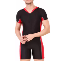 Maillot de bain une pièce pour homme, sur mesure, protection UV, col montant, logo frontal - Nouveau produit le plus vendu 2024