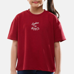 Camiseta de moda para niñas jóvenes, ropa de moda para niños, OEM personalizado de proveedores de Bangladesh, camiseta de calidad asegurada para niños - Product Image 2