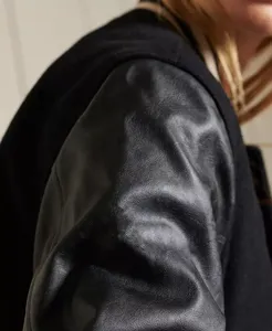 Streetwear à broderie en chenille avec écusson à manches longues de couleur personnalisée OEM veste Letterman Varsity pour hommes - Product Image 6