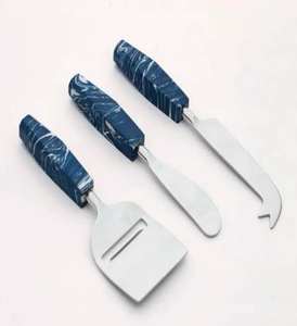 Juego de Cubiertos de Acero Portátiles, Cuchara de Latón para Bodas de la India y Tenedor de Metal, Cubiertos de Acero Espejado, Cuchillos de Cocina con Incrustaciones de Hueso - Product Image 2