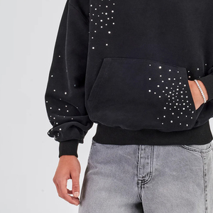 Nouveauté : sweats à capuche pour hommes avec strass, vente en ligne, sweats à capuche avec strass sur mesure, vente en gros, meilleure qualité à bas prix - Product Image 6