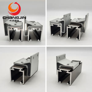 Rail de guidage premium en aluminium 6063 T5 pour systèmes de placards coulissants et de fenêtres avec accessoires <span class=keywords><strong>à</strong></span> roulettes - Product Image 4