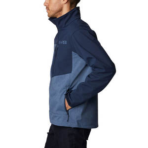 Chaqueta de invierno Softshell para hombre de alta calidad, cortavientos impermeable con cuello levantado, diseño de logotipo personalizado, estilo informal cálido - Product Image 3