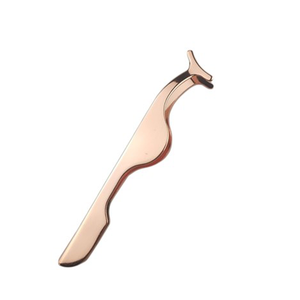 Pince à cils en or rose de couleur personnalisée de haute qualité et applicateur de sourcils outil de beauté en acier inoxydable - Product Image 1
