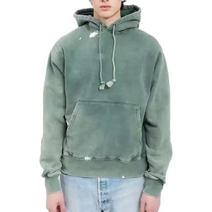 Sweat à capuche délavé à l'acide, logo personnalisé, pull oversize, respirant, blanc, délavé à l'acide, vintage, sweat à capuche pour hommes - Product Image 1