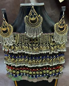 Style traditionnel afghan collier boucles d'oreilles ensemble vente chaude nouveaux bijoux anciens colliers faits à la main boucles d'oreilles ensembles de bijoux - Product Image 4