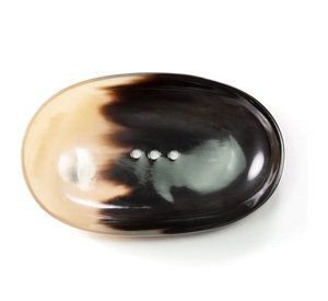 Plateau porte-savon en corne de buffle avec support en acier meilleure qualité et accessoires de salle de bain fournisseur en gros porte-savon en corne - Product Image 2