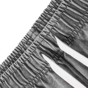 Ropa de calle pesada 350GSM en blanco Casual Curling estampado desgastado personalizado ácido lavado hombres camisetas de gran tamaño y conjuntos de pantalones cortos - Product Image 6