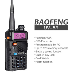 La più venduta CE UV5R Dual-band VHF UHF Radio originale Baofeng UV-5R Walkie Talkie 5W gamma di conversazione a lunga distanza 3-5km - Product Image 3