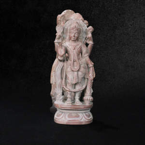 Sculpture sur pierre Konark de 6 pouces faite à la main Narayana Caractéristique Showpiece Écologique pour les occasions de Noël et de Diwali - Product Image 1