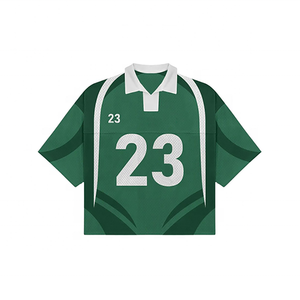 OEM por encargo streetwear boxy fútbol Camiseta de manga larga de doble capa de malla de fútbol Jersey para los hombres - Product Image 2