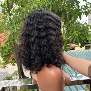 บ๊อบวิกผมคนแท้สำหรับผู้หญิงผิวดำมีหนังกำพร้าหยิกเหมือนผมจริงจากเวียดนาม - Product Image 4