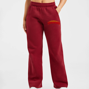 Pantalon de survêtement pour femme 100% coton de haute qualité personnalisé DTF imprimé Logo lourd 445Gsm confortable Joggers pantalon de survêtement pour femme - Product Image 5