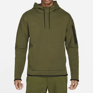 Sudadera con capucha Pull para hombre más vendida 100% Color sólido Cuello con capucha de invierno de secado rápido con diseño de botón y logotipo personalizable - Product Image 1