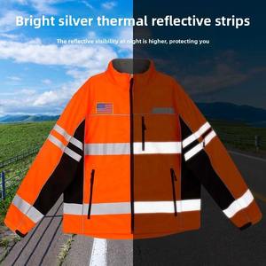 Chaqueta de Seguridad Reflectante con Logotipo Personalizable 2026, Traje de Trabajo Impermeable y Cortavientos con Cierre de Cremallera, Gran Venta - Product Image 3