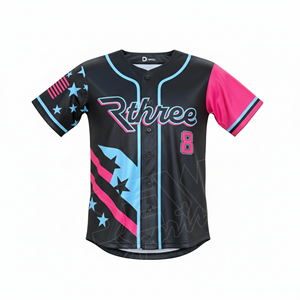 Custom Baseball Jersey Durable Breathable Fabric Lightweight Design Athletic Fit Team Logo Personalization Stylish Sublimated - Product Image 1