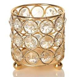 Bougeoir votif en cristal de mariage, Design attrayant, rond de taille moyenne, bougeoir votif - Product Image 4