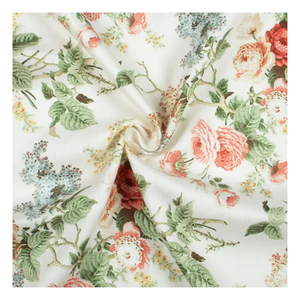 พิมพ์ลายดิจิทัลลายดอกไม้คุณภาพสูง100% สไตล์การออกแบบที่ปรับแต่งได้เทคนิคและวัสดุ - Product Image 6