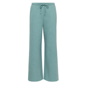 Chándal acampanado de alta calidad para mujer, chándal personalizado de lana gruesa, bloque de Color, pierna ancha recta completa, técnicas impresas para invierno - Product Image 4