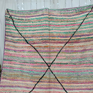 Alfombra marroquí Azilal de alta calidad, alfombra Boujad colorida, pila alta, fabuloso patrón abstracto bohemio para el hogar de lujo, precio a granel - Product Image 6