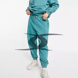 Survêtement oversize en coton d'hiver pour hommes, sweat à capuche imprimé en détresse, survêtement, survêtement en polaire délavé à l'acide - Product Image 2