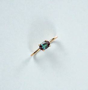 Vente flash 2026 Bagues en quartz alexandrite pierre de naissance pour femmes - Bagues ovales en pierres précieuses plaquées or en gros - Product Image 1