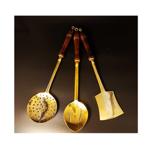 Cuchara de cocina de latón Utensilios de cocina de latón Sopa Mango largo de cucharón 5 Cuchara de cocina Cuchara de artículos de cena de hotel - Product Image 6