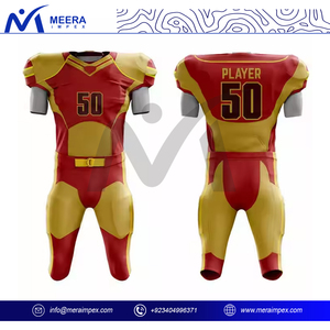 American Football Jersey Uniform for Adults Short Sleeve Sublimation Transfer Print 100% Polyester Custom Football Wear UPF 50 - Product Image 2
