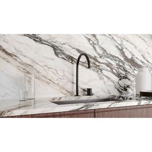 Encimeras de Porcelana y Piedra Natural para Baños y Cocinas, Mármol Carrara Calacata para Proyectos Hoteleros, Corte Prefabricado - Product Image 1